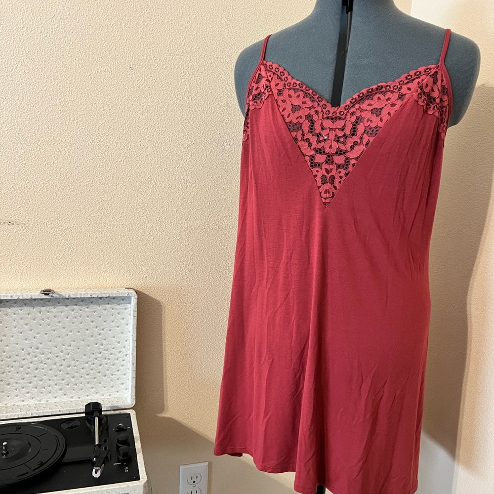 Victoria's Secret Pink Lace Chemise with Spaghetti Straps